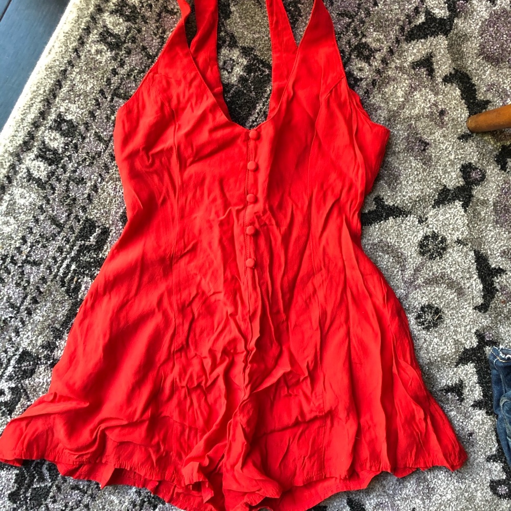 Motel Rocks Bright Red Romper